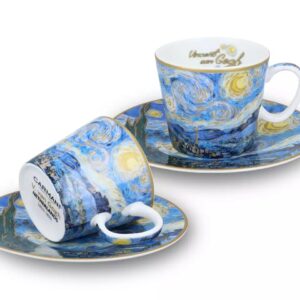 Filiżanki espresso Carmani – Van Gogh Gwiaździsta noc (Komplet 2 szt.)