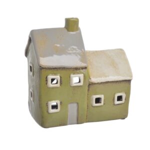 Domek ceramiczny oliwkowy Canea – Szkliwiony Lampion