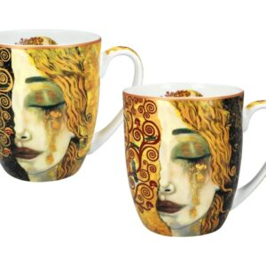 Komplet 2 Kubków Carmani Gustav Klimt Złote Łzy – Zestaw w Kuferku