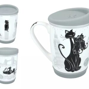 Kubek Carmani Travelling Cats – Londyn (z przykrywką)