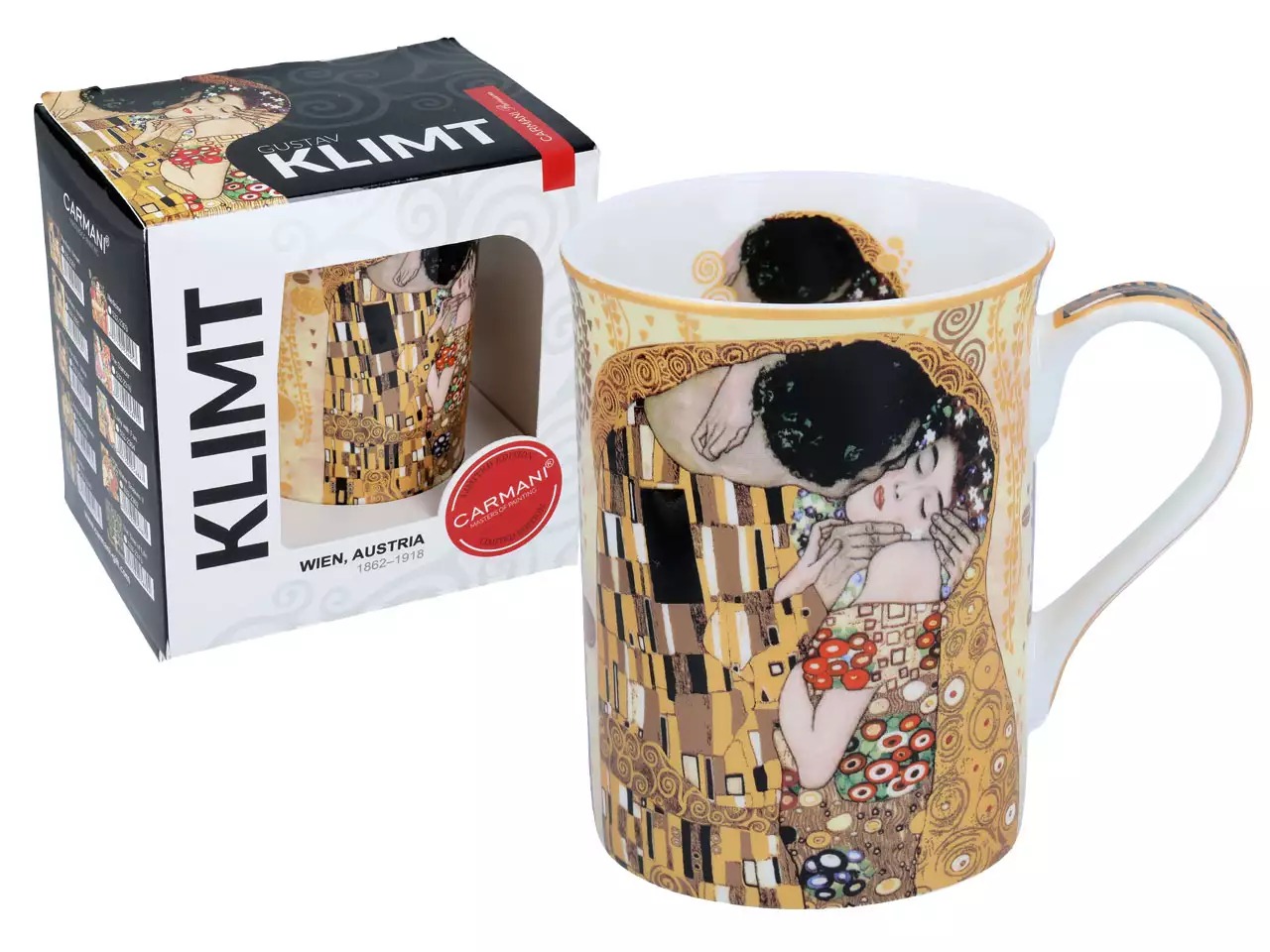 Kubek Carmani Gustav Klimt Pocałunek – Classic New w Ozdobnym Pudełku - obrazek 2
