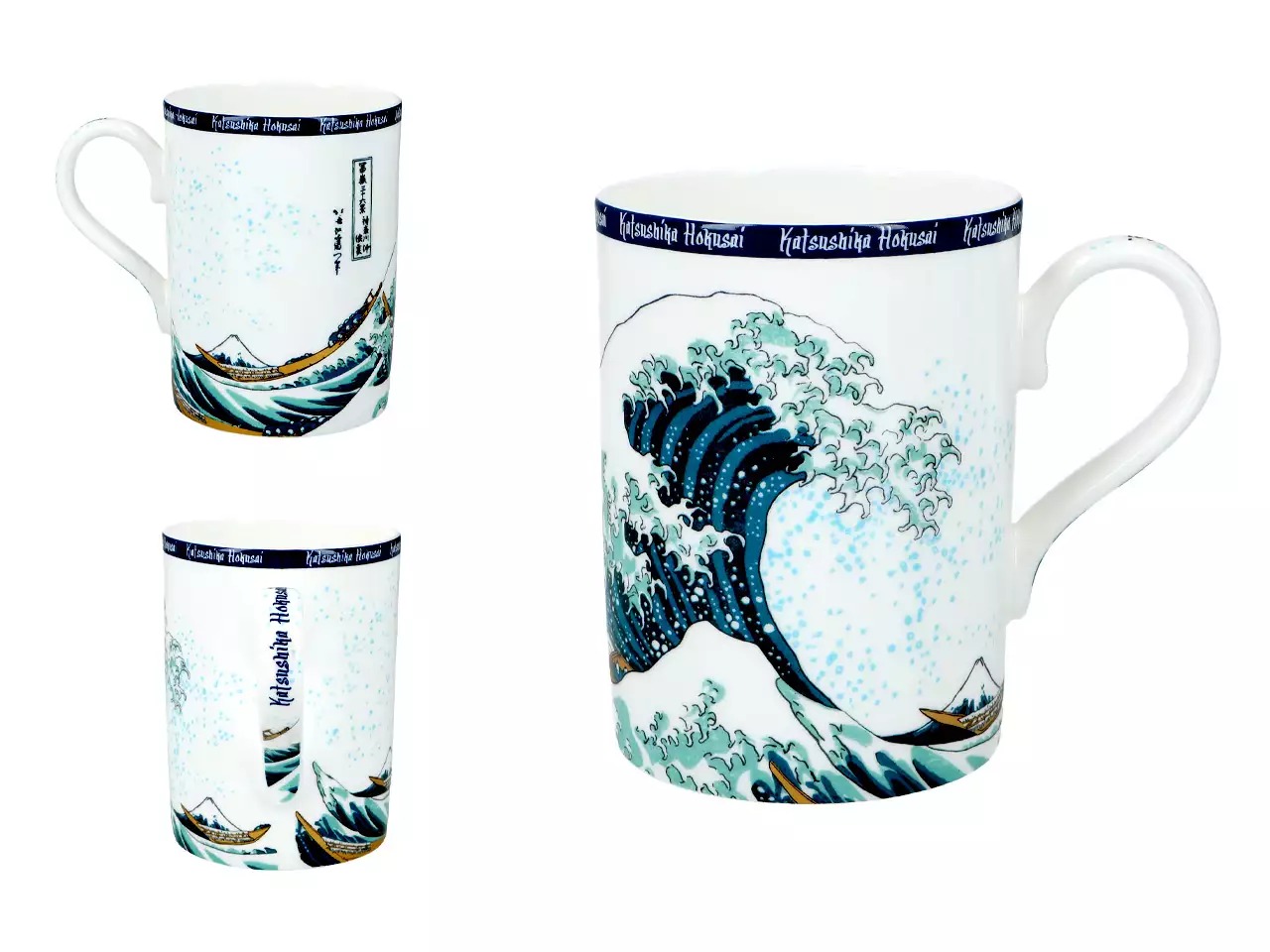 Kubek Carmani Hokusai Katsushika Wielka Fala w Kanagawie - obrazek 2