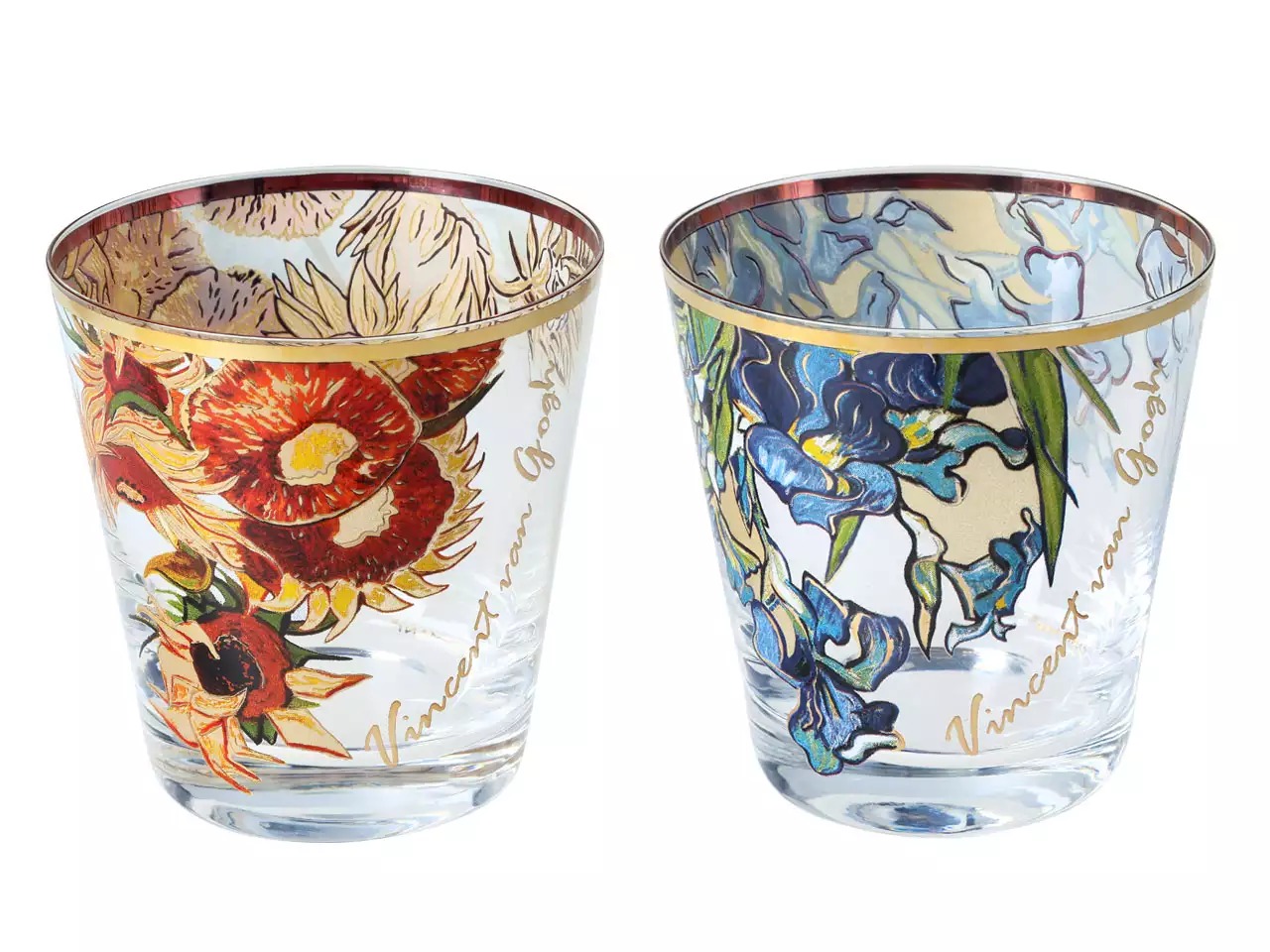 Komplet 2 Szklanek do Whisky Carmani Vincent Van Gogh – Gwiaździsta Noc i Taras Kawiarni - obrazek 2