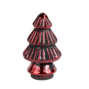 Szklana choinka Belldeco Bosco Red Wine – rubinowa dekoracja z patyną