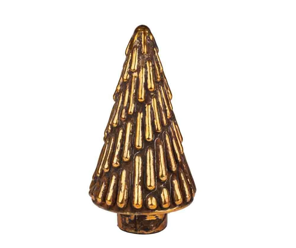 Choinki Belldeco Bosco Golden Eve – Szklana Dekoracja w Kolorze Starego Złota