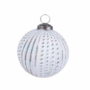 Szklane Bombki Białe Belldeco Bosco White Cinnamon