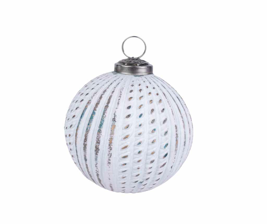 Szklane Bombki Białe Belldeco Bosco White Cinnamon