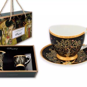 Filiżanka espresso Carmani Vanessa Gustav Klimt Drzewo Życia ze Spodkiem