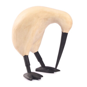 Figurka dekoracyjna ptak Kiwi Solisdecor – Drewno Tekowe 19cm