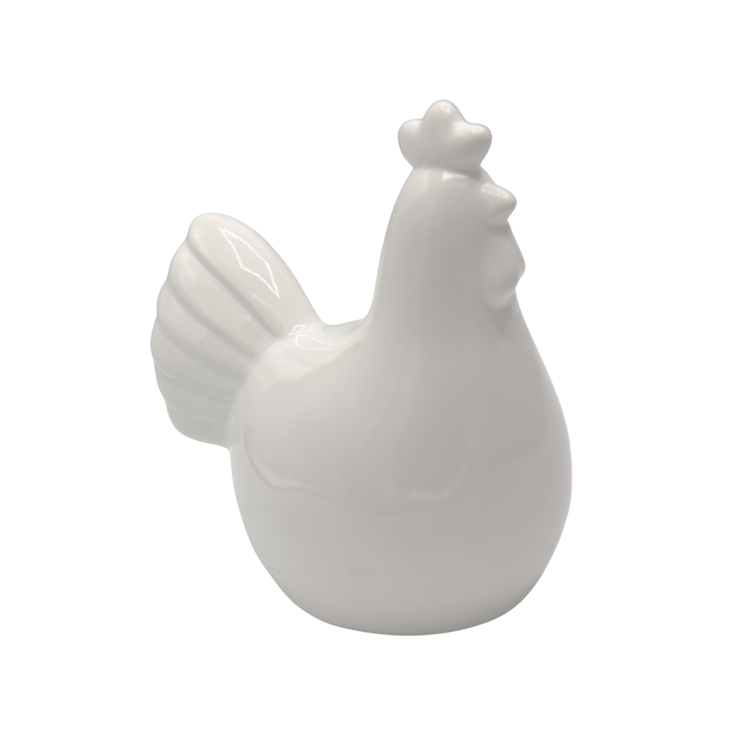 Biała ceramiczna kura Ewax – Minimalistyczna Ozdoba