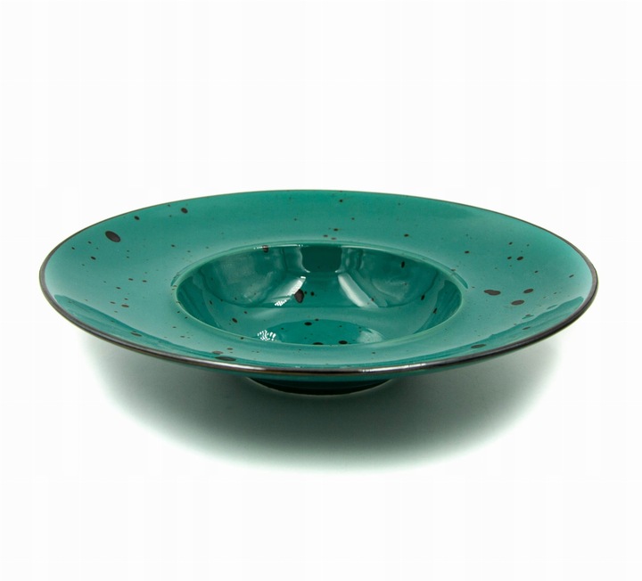 Talerz głęboki do pasty Bogucice Alumina Cottage Turkus – 28 cm