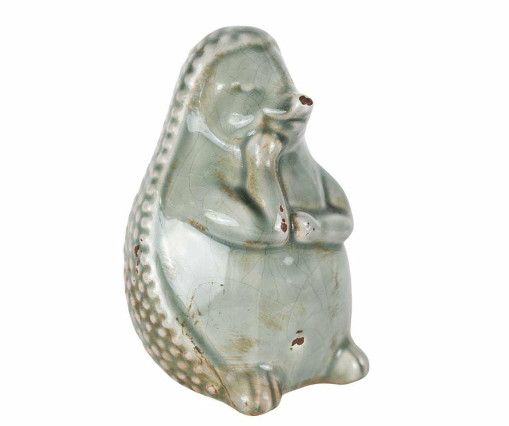 Figurka jeżyka Belldeco Grigio – Szarozielona Ceramika