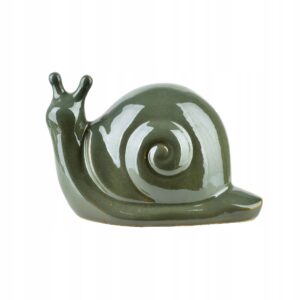 Figura ślimak ceramiczny Mondex MAVE GREEN – Zielona Ozdoba Natury