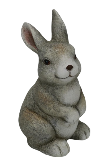 Ceramiczny zając szary S&Garden 18 cm – Figurka Vintage