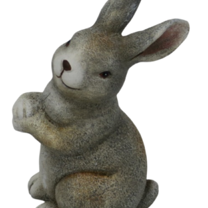 Mały zając ceramiczny S&Garden – Szara Figurka Vintage 13,5cm