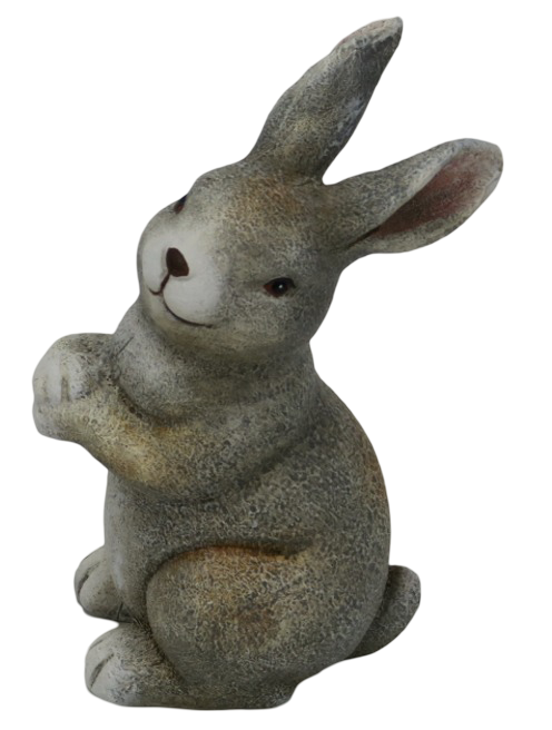 Mały zając ceramiczny S&Garden – Szara Figurka Vintage 13,5cm