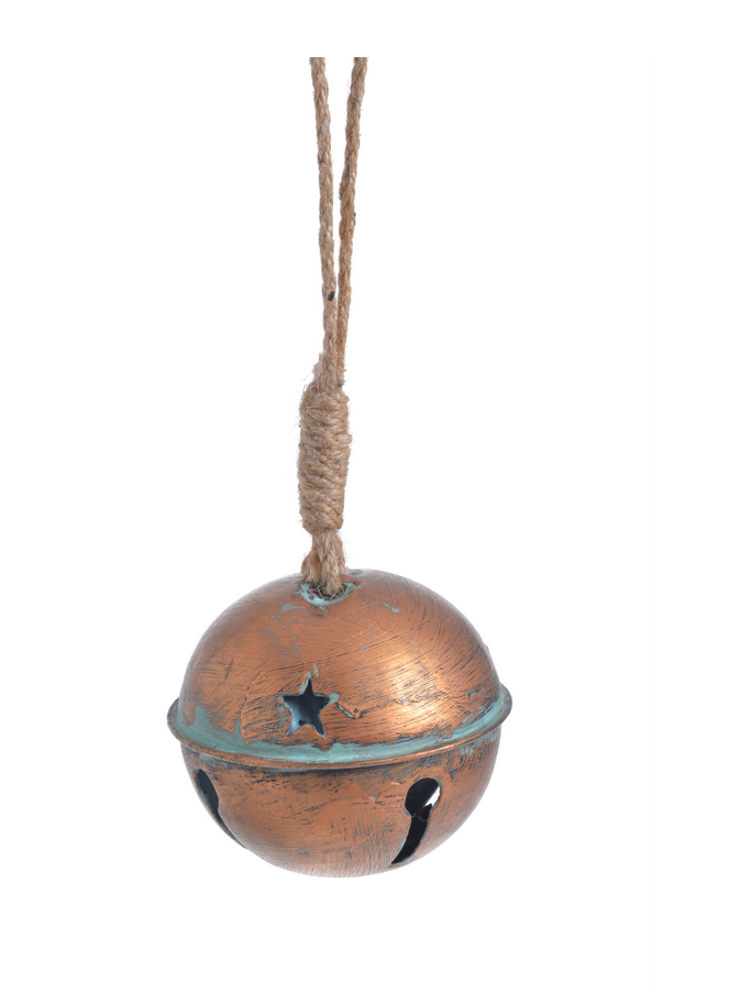 Metalowa zawieszka dzwonek kula Canea – Vintage Miedziana Patyna