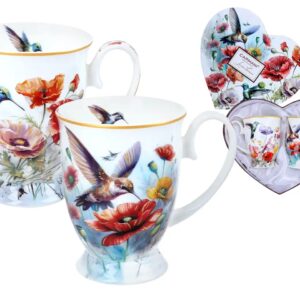 Zestaw 2 kubków Carmani Kolibry i Maki