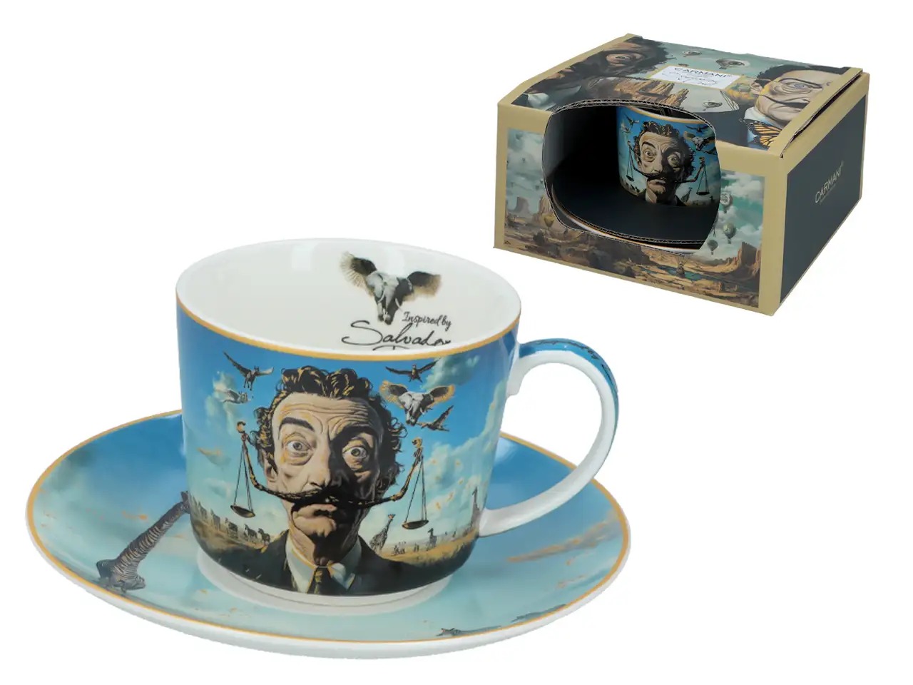 Filiżanka ze spodkiem Carmani Salvador Dali – porcelana artystyczna