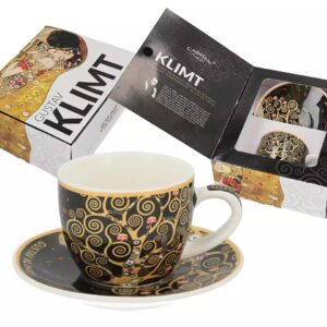 Filiżanka espresso ze spodkiem Carmani Gustav Klimt Drzewo życia