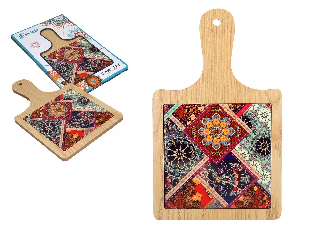 Deska do serwowania Carmani Orientalny Patchwork i Drewno