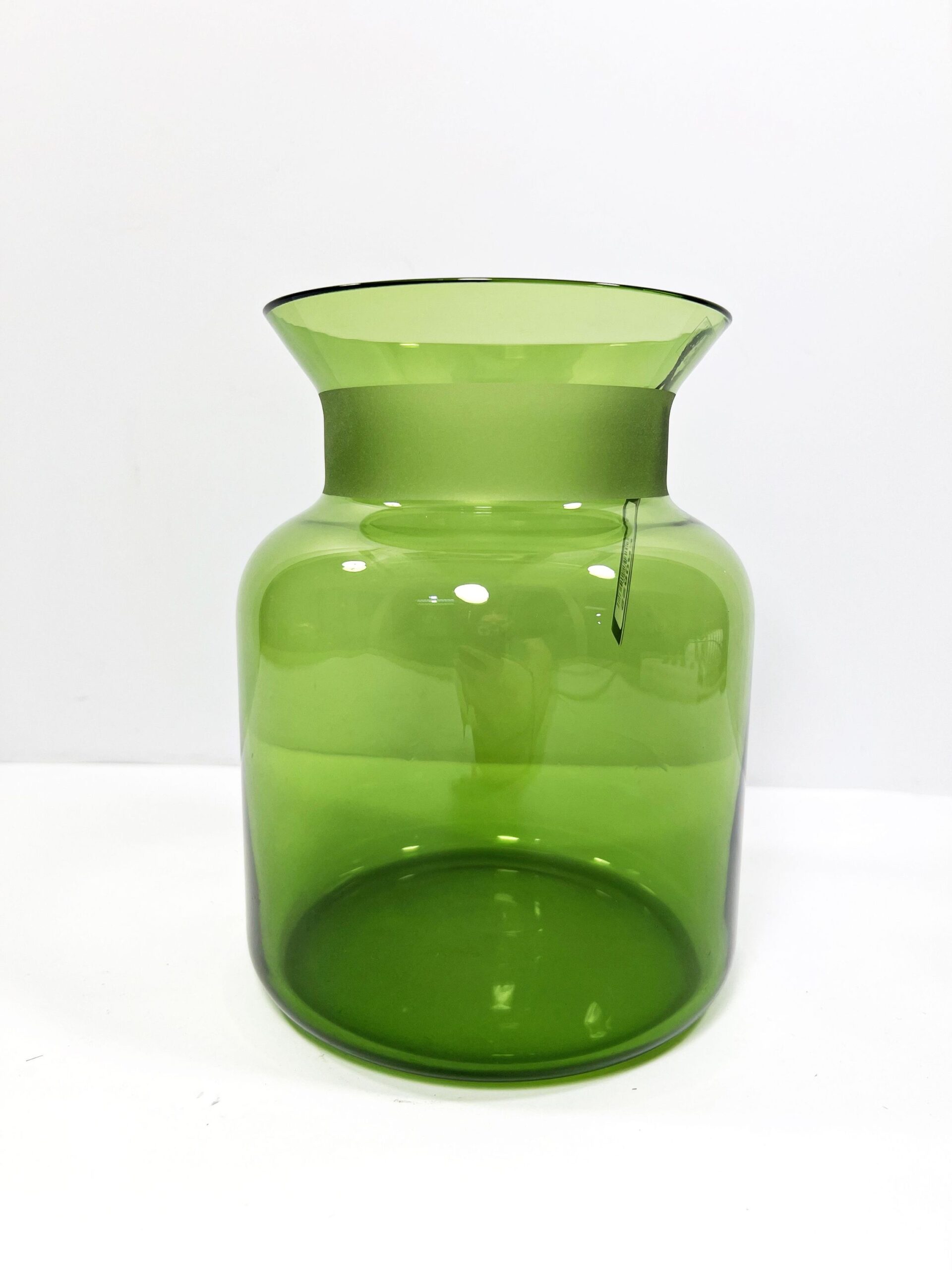 Szklany wazon Dekorpap Spring Green – pękaty, zielony