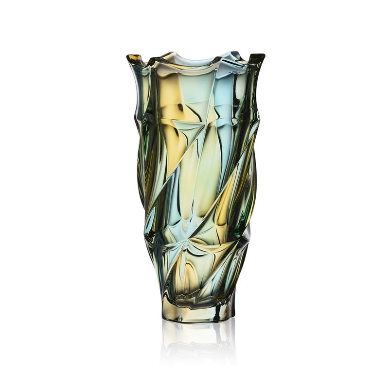 Kryształowy wazon Bohemia Flamenco Lemon – 30 cm