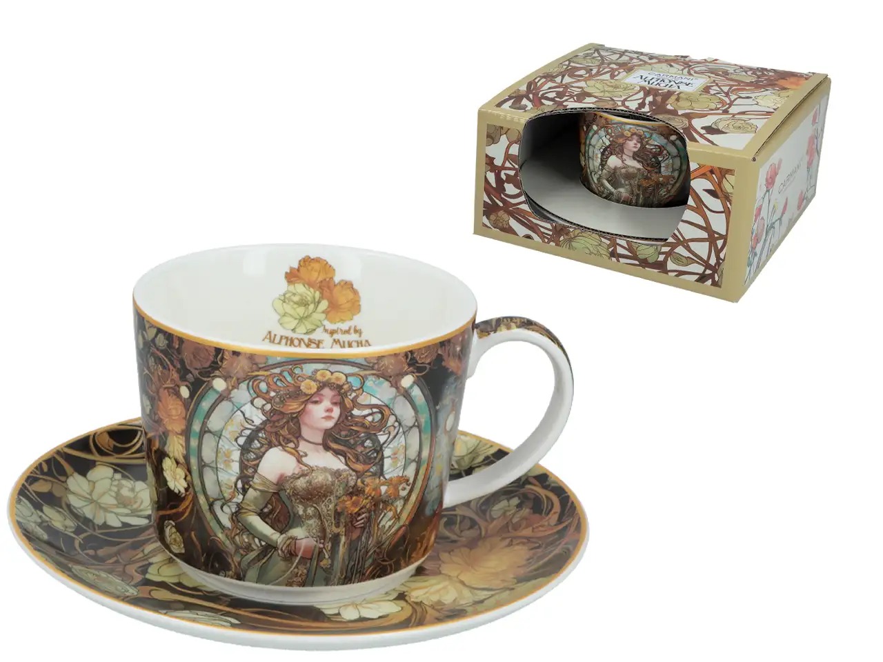 Filiżanka ze spodkiem Carmani Alfons Mucha
