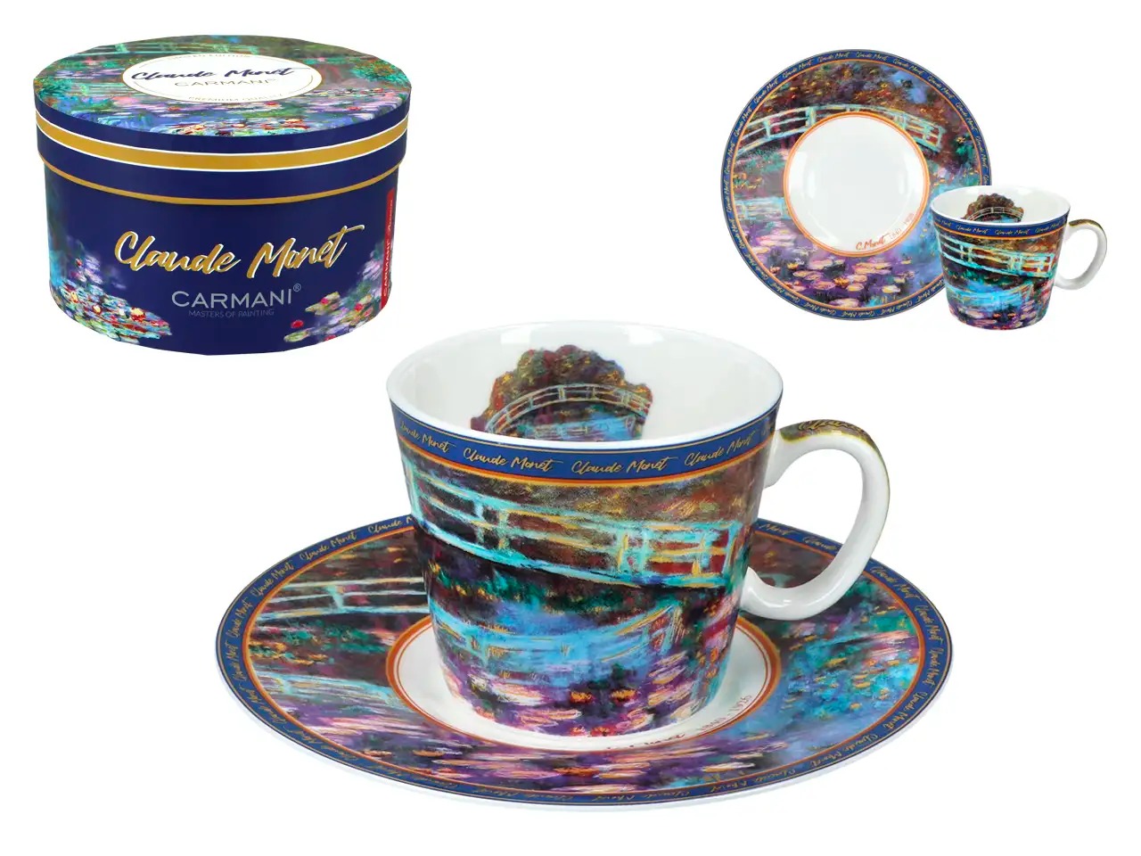 Filiżanka espresso Carmani C. Monet Most nad stawem z liliami wodnymi