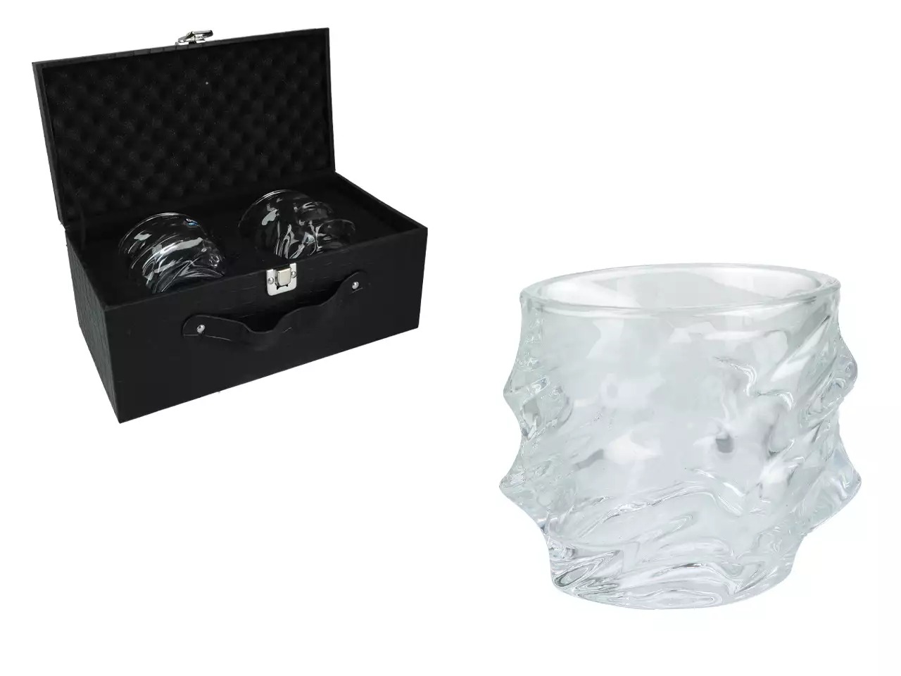 Zestaw 2 szklanek do whisky Hanipol w walizce