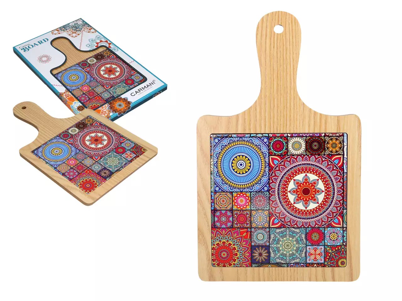 Deska do serwowania Carmani Mandalowy Patchwork – ceramiczna