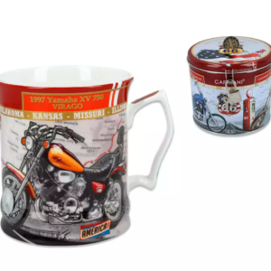 Kubek Carmani Motocykl Yamaha w puszce skarbonce