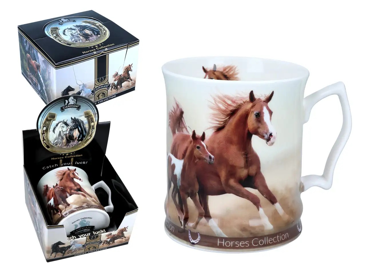 Kubek Carmani Konie – porcelana bone china
